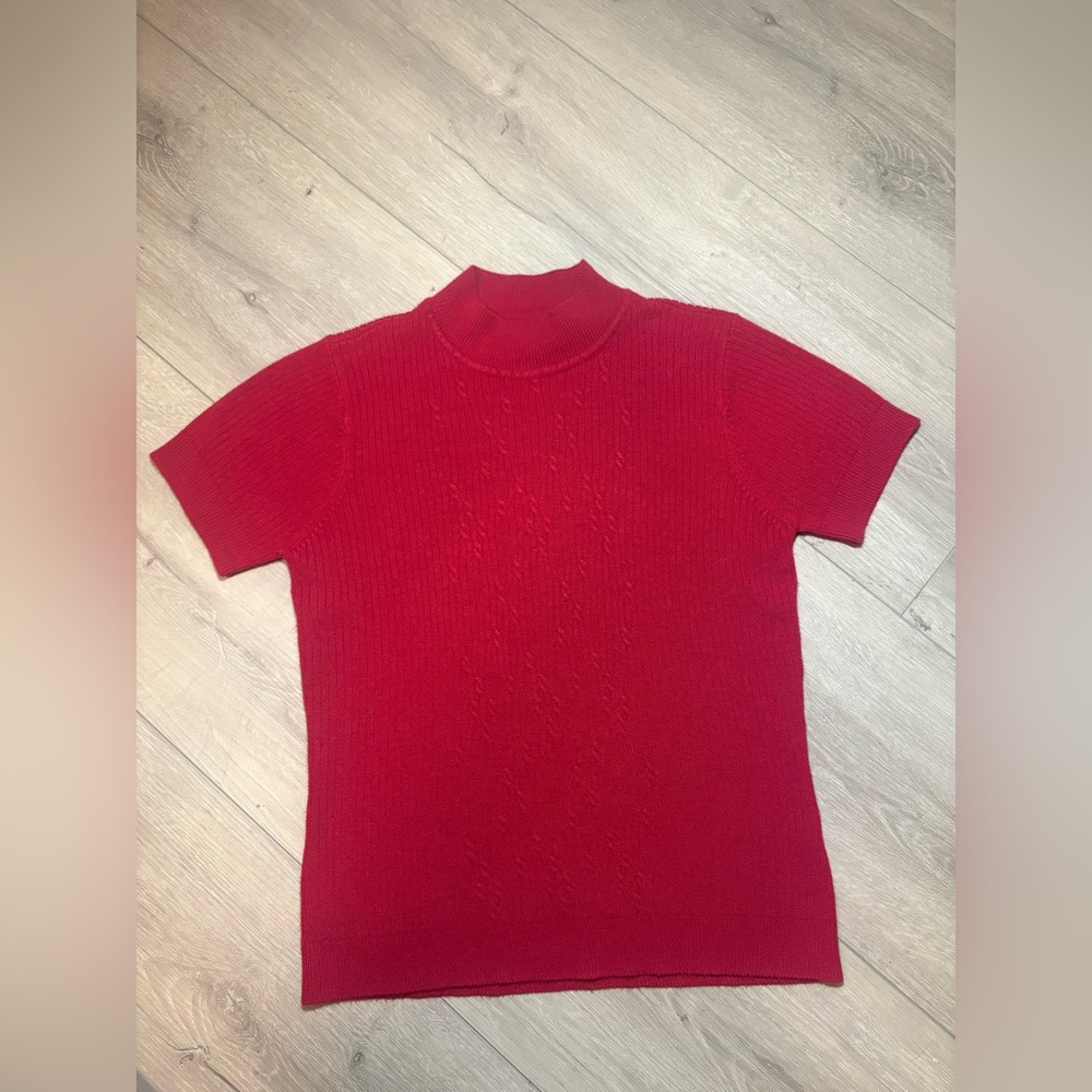 Liz Claiborne Vibrant Red Turtleneck Sweater